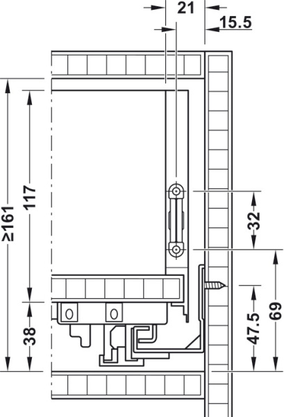Matrix Box A комплект боковин, белый 128x450 мм